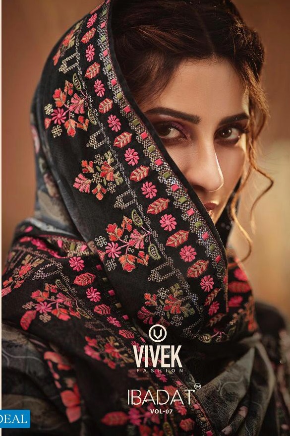Vivek Ibadat Vol-7 Wholesale Lawn Cotton Casual Salwar Kameez