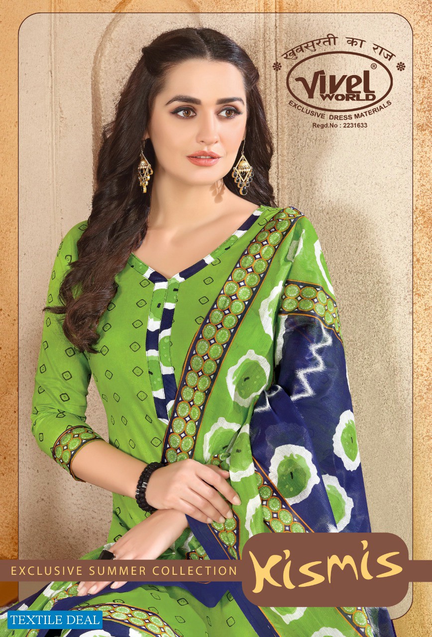 Vivel Kismis Patiyala Cotton Printed Dress Material Wholesale