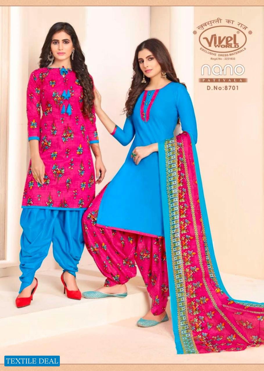 Vivel Nano Patiyala Vol-4 Wholesale Printed Dress Material