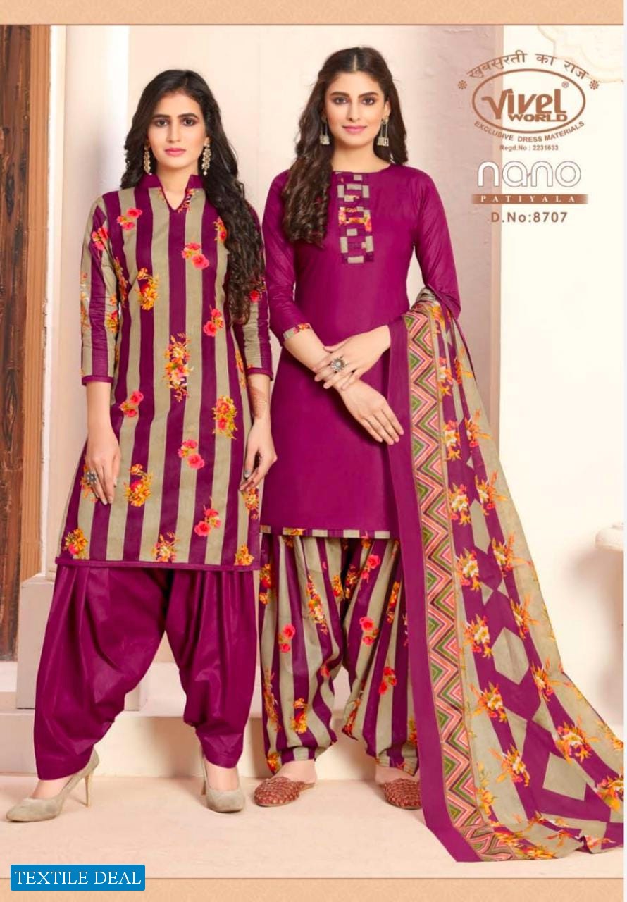 Vivel Nano Patiyala Vol-4 Wholesale Printed Dress Material