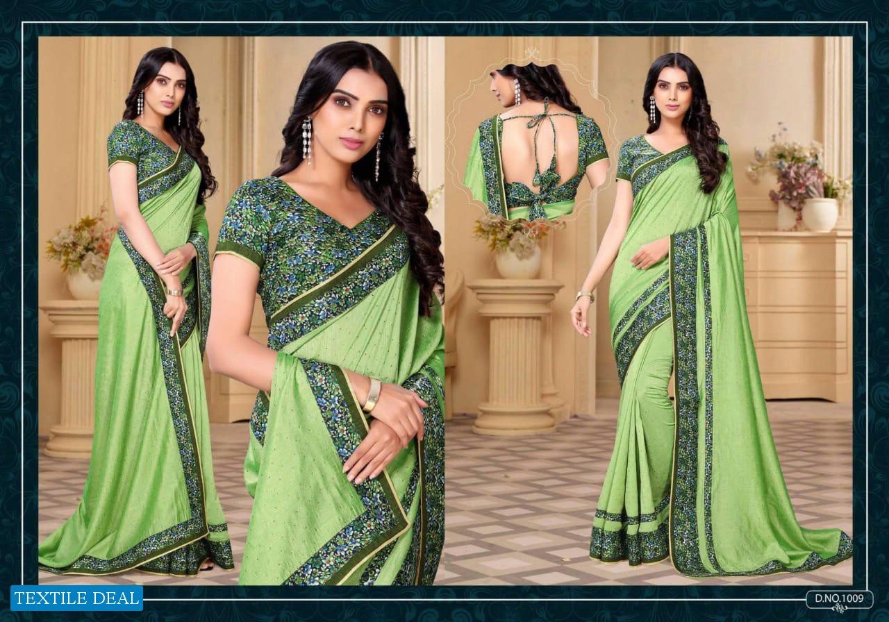 Vranda Fashion Impression Wholesale Vichitra Silk Saree