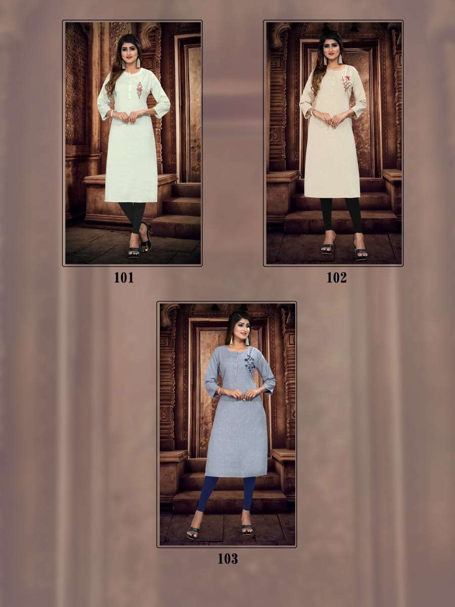 Vrunda Tex Meera Wholesale Reyon Kurtis