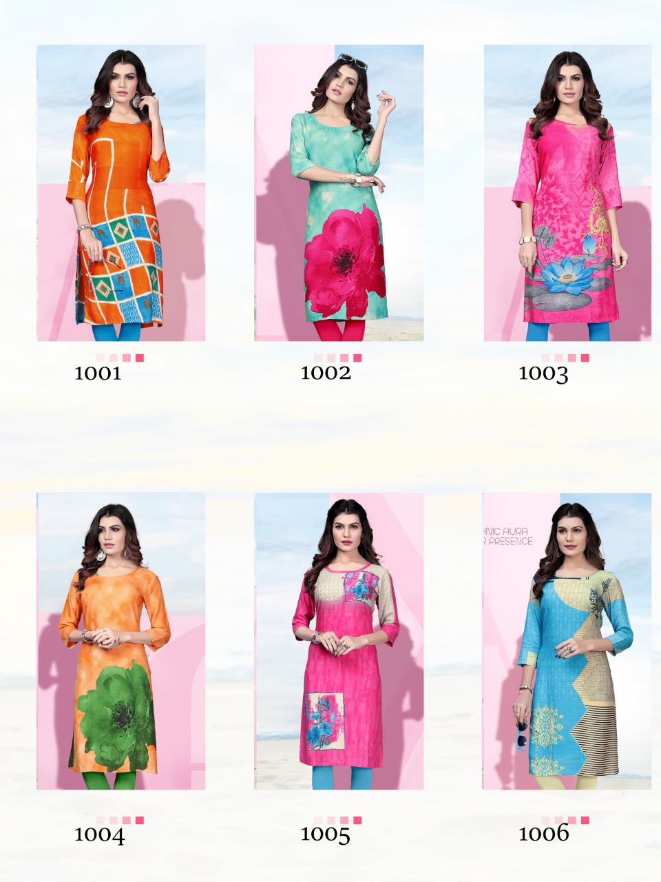 WATERMELON KISSMISS NX RAYON STRAIGHT LONG KURTI COLLECTION