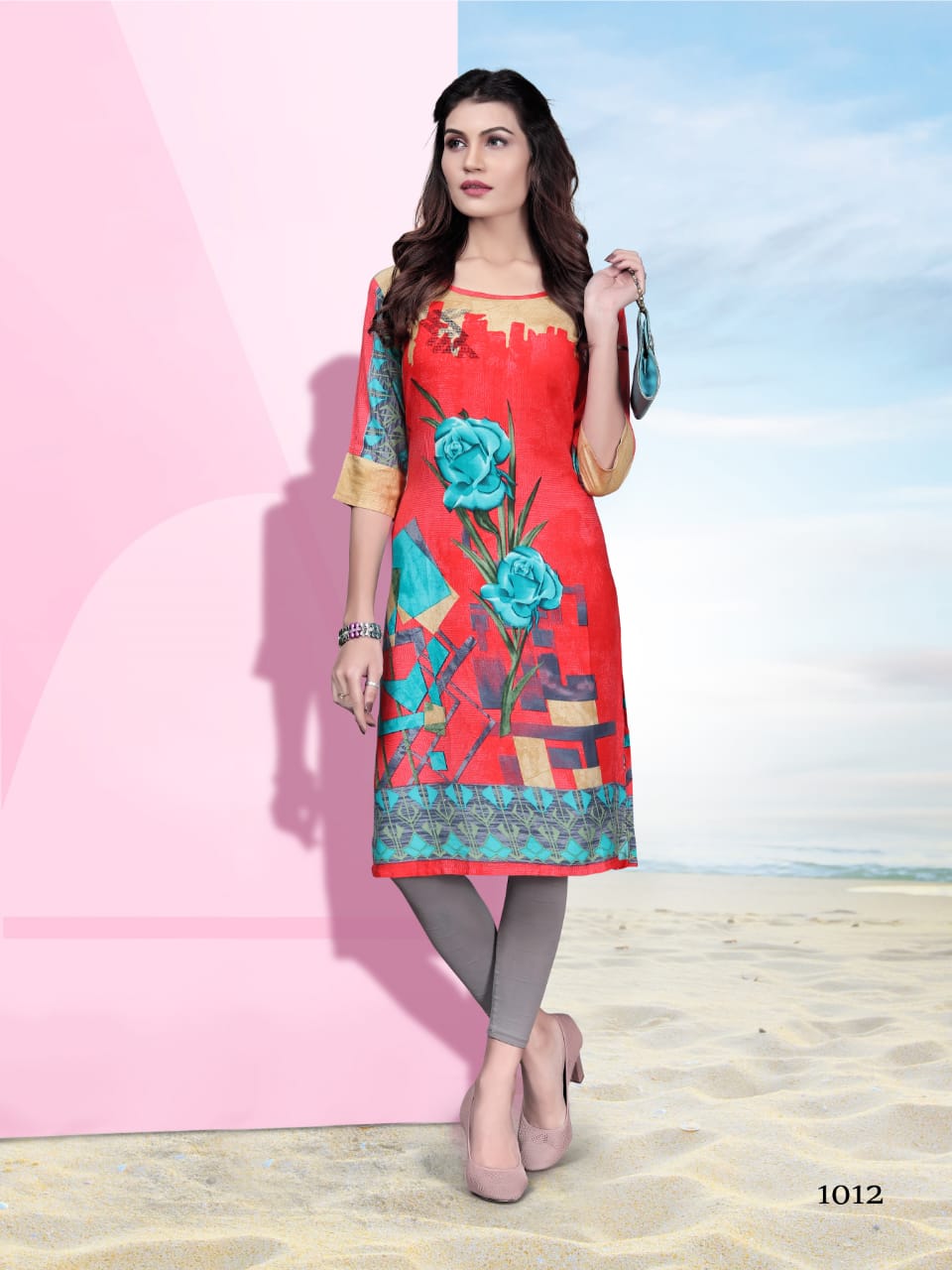 WATERMELON KISSMISS NX RAYON STRAIGHT LONG KURTI COLLECTION
