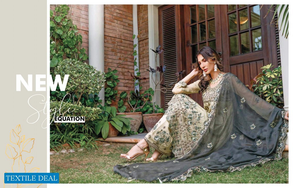 Wijdan Royal Touch Embroidered Chiffon Collection Wholesaler In India