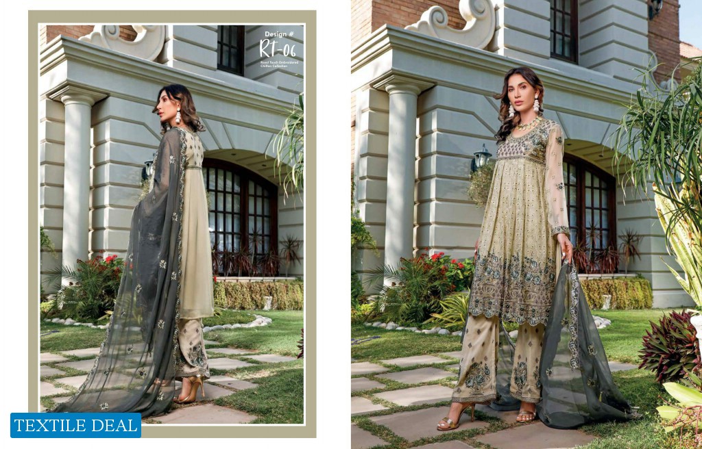 Wijdan Royal Touch Embroidered Chiffon Collection Wholesaler In India