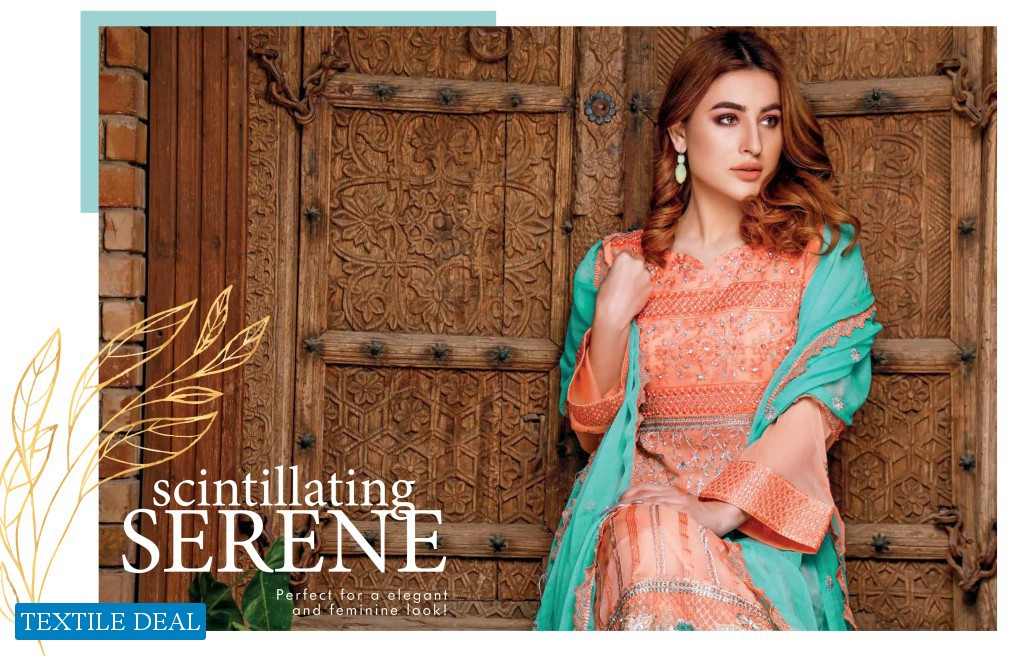 Wijdan Royal Touch Embroidered Chiffon Collection Wholesaler In India