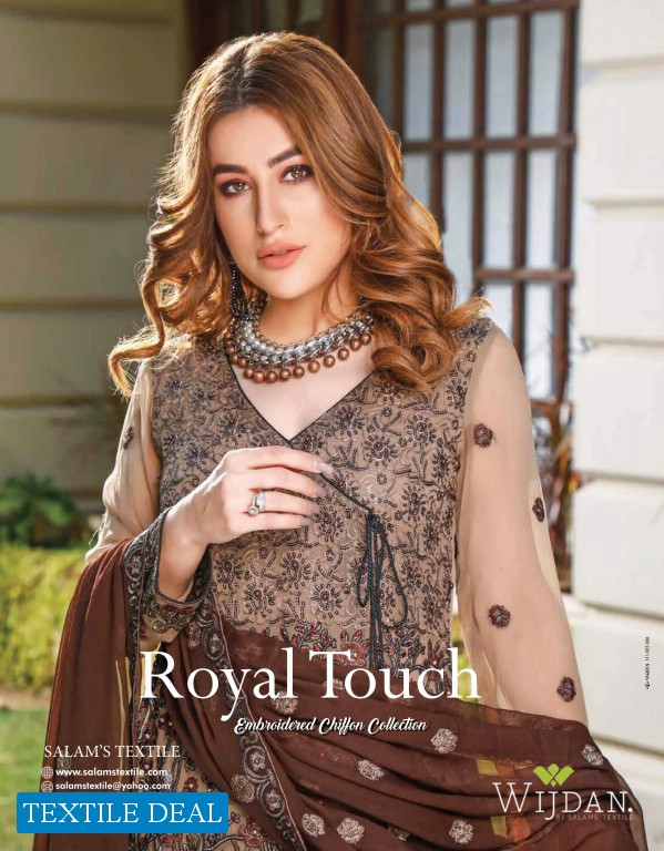 Wijdan Royal Touch Embroidered Chiffon Collection Wholesaler In India