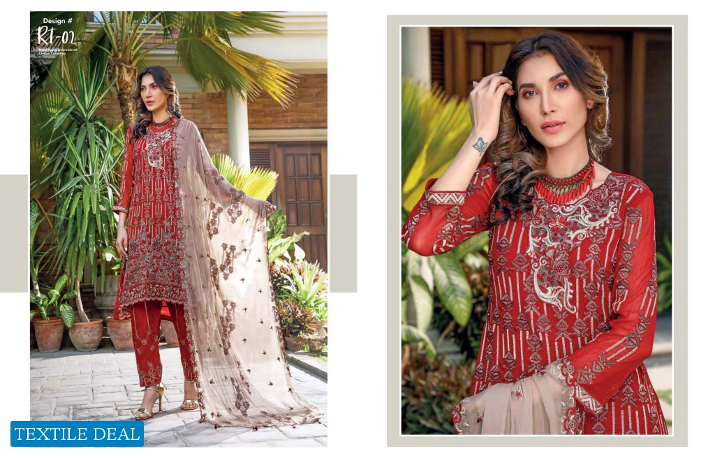 Wijdan Royal Touch Embroidered Chiffon Collection Wholesaler In India