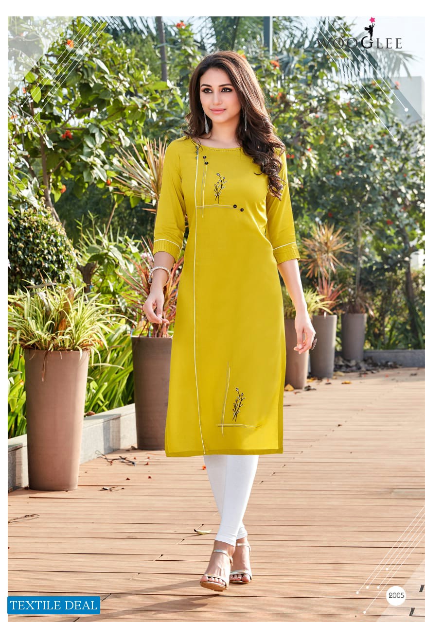 Wooglee Barbella Wholesale Full Stitch Kurtis