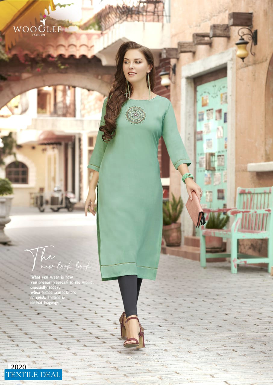 Wooglee Barbella vol-3 Wholesale Full Stitch Kurtis