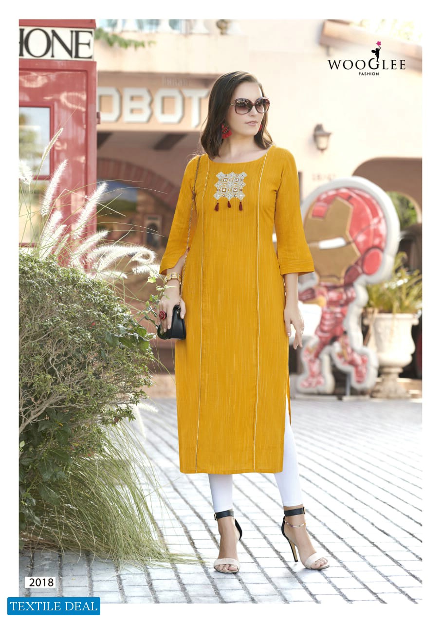 Wooglee Barbella vol-3 Wholesale Full Stitch Kurtis