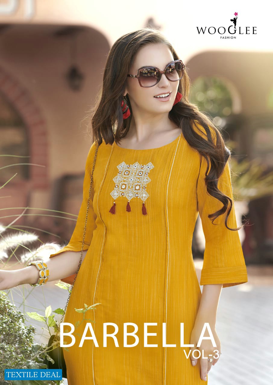 Wooglee Barbella vol-3 Wholesale Full Stitch Kurtis