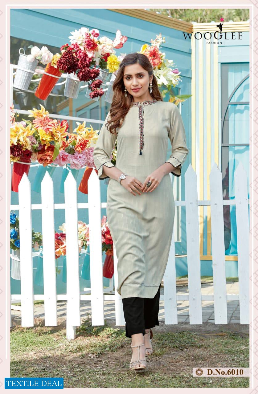 Wooglee Sparsh Vol-2 Wholesale Long Designer Long Kurtis With Pants