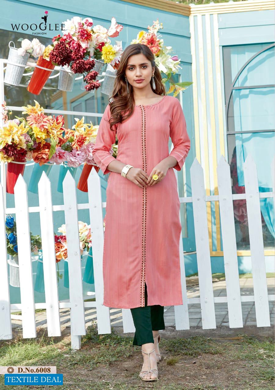 Wooglee Sparsh Vol-2 Wholesale Long Designer Long Kurtis With Pants
