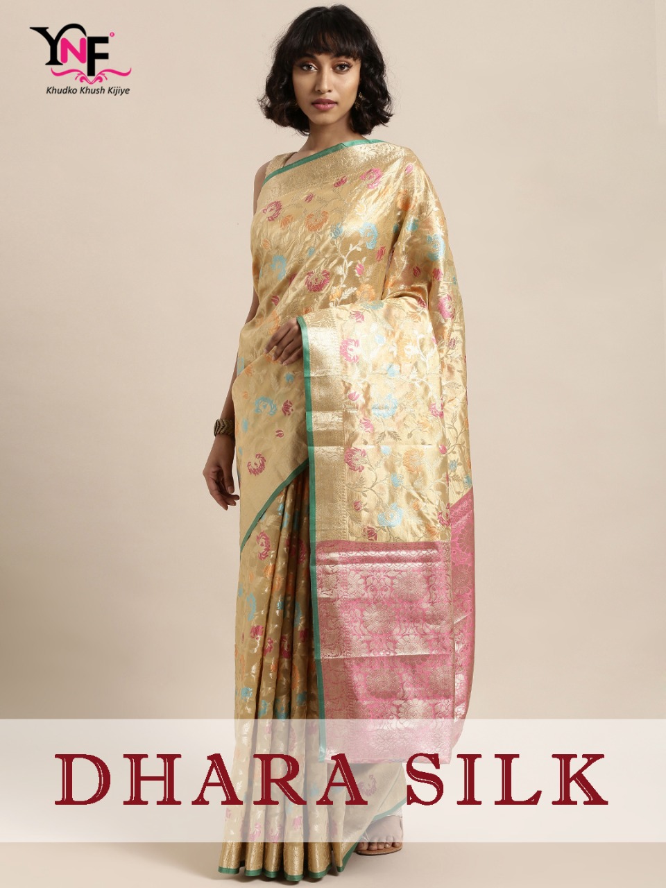 YNF DHARA SILK KANJIVARAM ART SILK TRADITIONAL SAREE WHOLESALER
