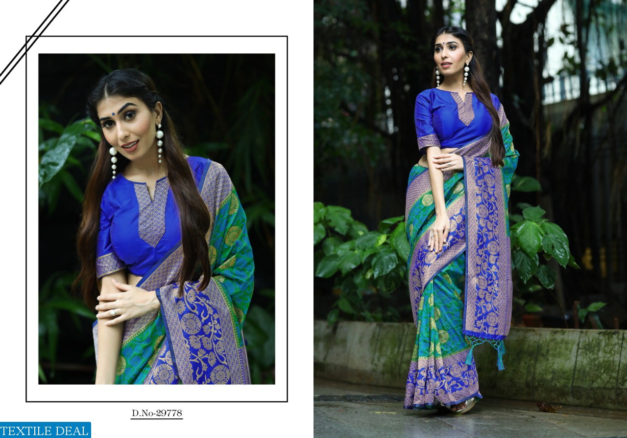 YNF LAUNCH SANGANERI SILK TRADITIONAL WEAR SILK SAREE WHOLESALE PRICE