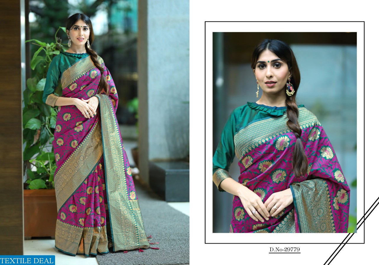 YNF LAUNCH SANGANERI SILK TRADITIONAL WEAR SILK SAREE WHOLESALE PRICE