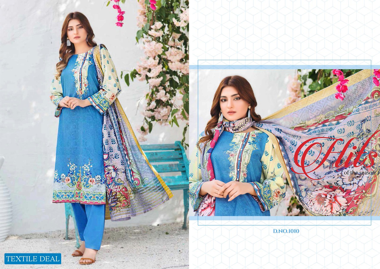 Yashika Mohterma Wholesale Lawn Cotton Dress Material