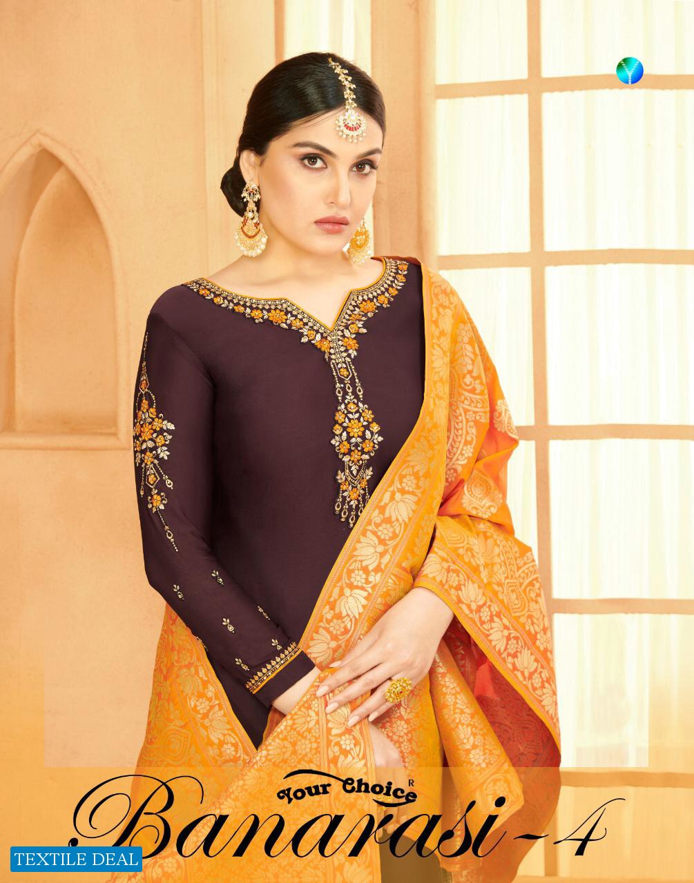 Your Choice Banarasi Vol-4 Wholesale Straight Salwar Suits