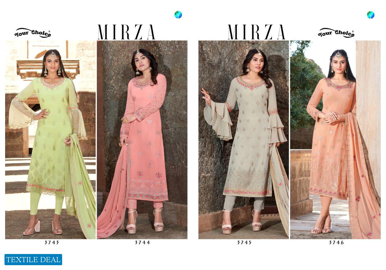 Your Choice Mirza Wholesale Straight Salwar Kameez