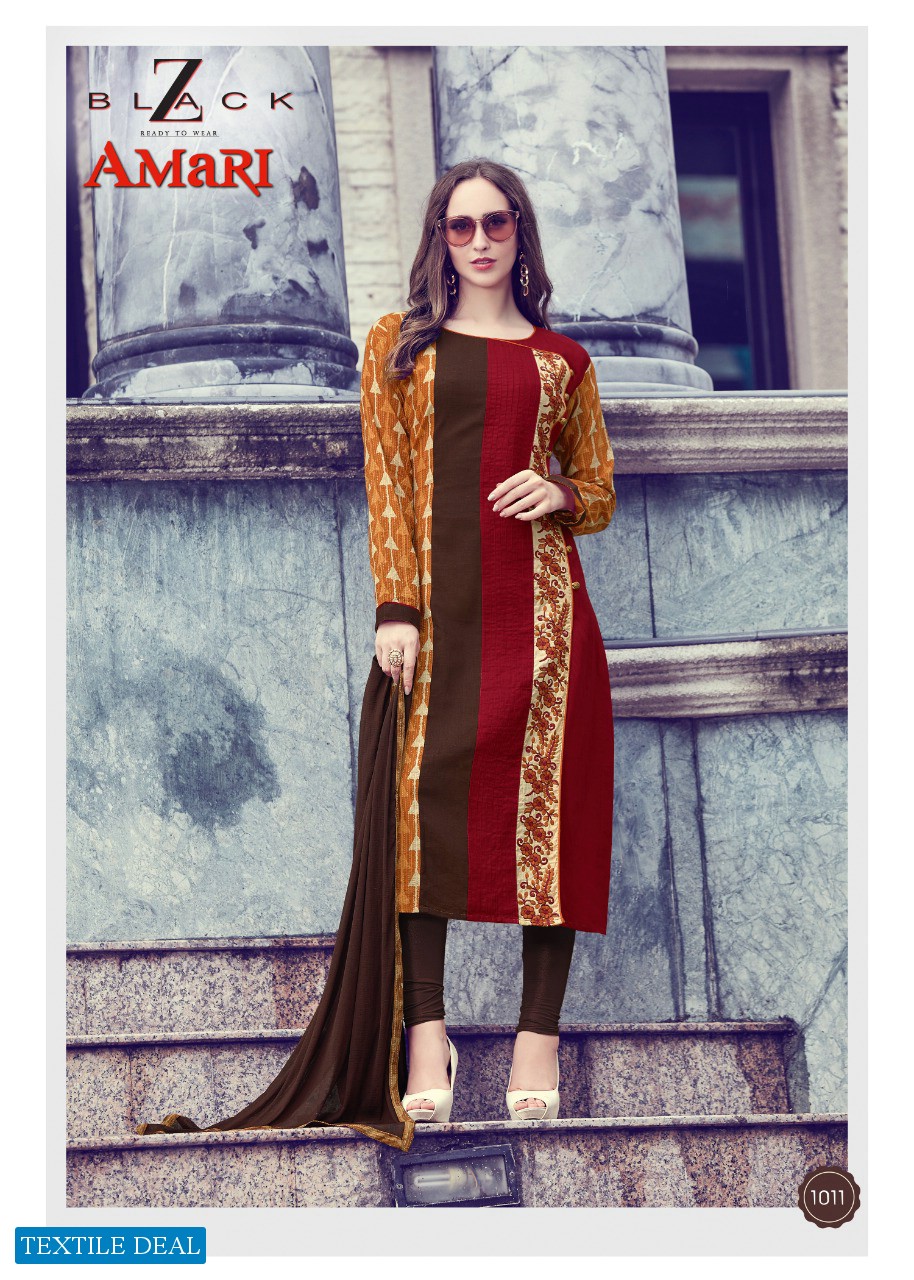 Z Black Amari Wholesale Casual Printed Dress Material