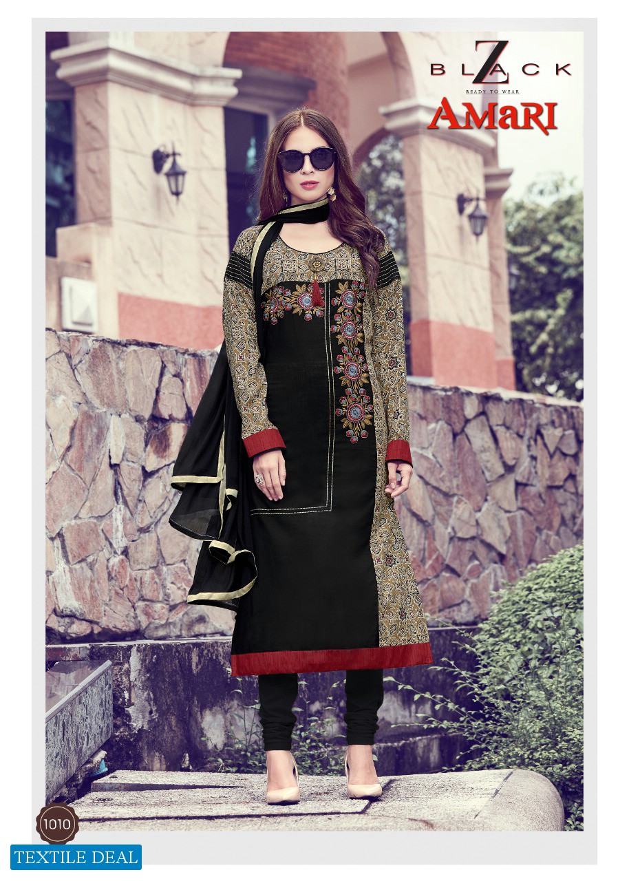 Z Black Amari Wholesale Casual Printed Dress Material