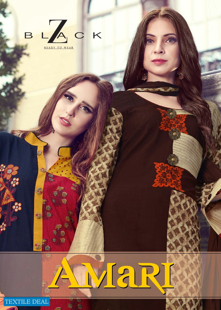 Z Black Amari Wholesale Casual Printed Dress Material