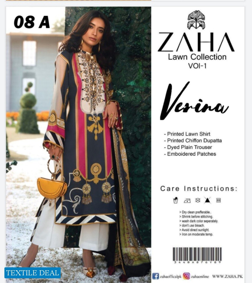 ZAHA Premium Luxury Embroidered Lawn Collection Master Replica