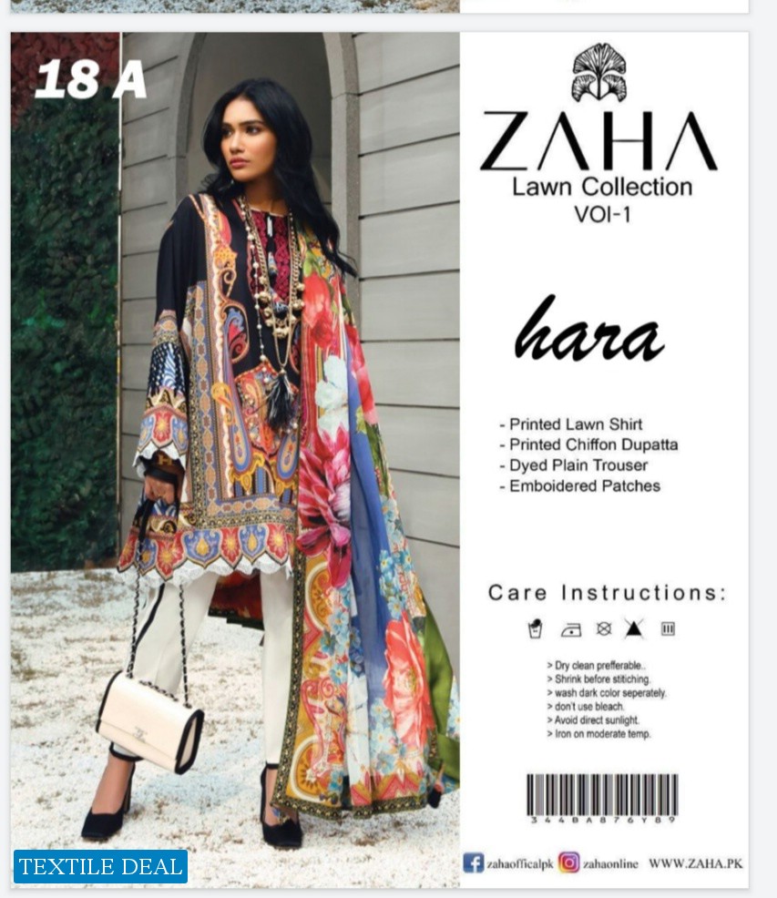 ZAHA Premium Luxury Embroidered Lawn Collection Master Replica