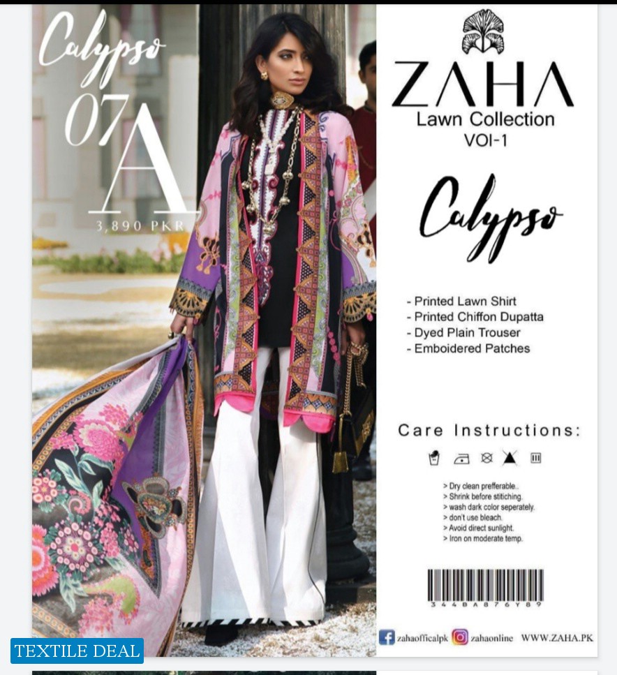 ZAHA Premium Luxury Embroidered Lawn Collection Master Replica