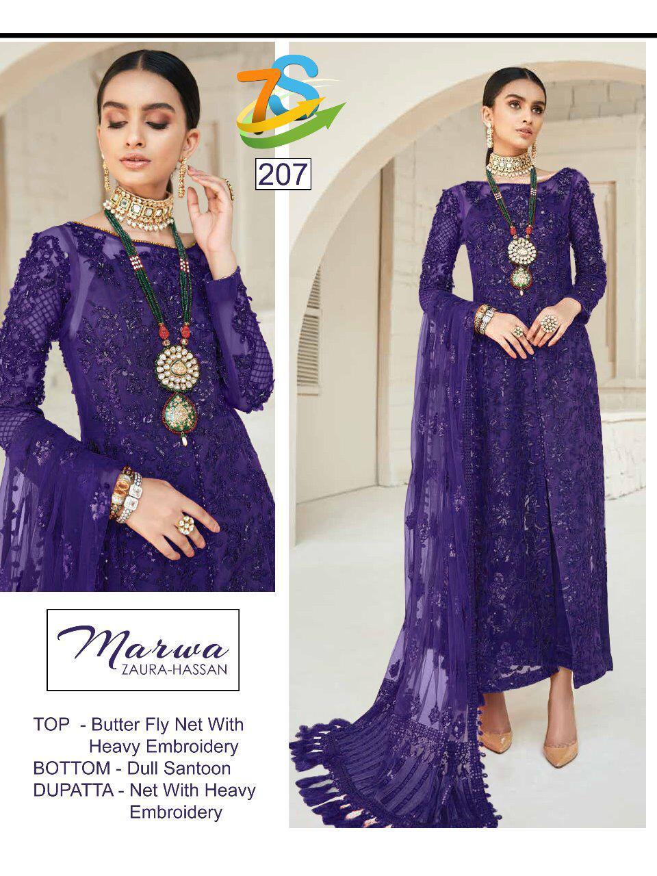 ZAURA HASSAN MARWA BUTTERFLY NET PAKISTANI DRESS COLLECTION