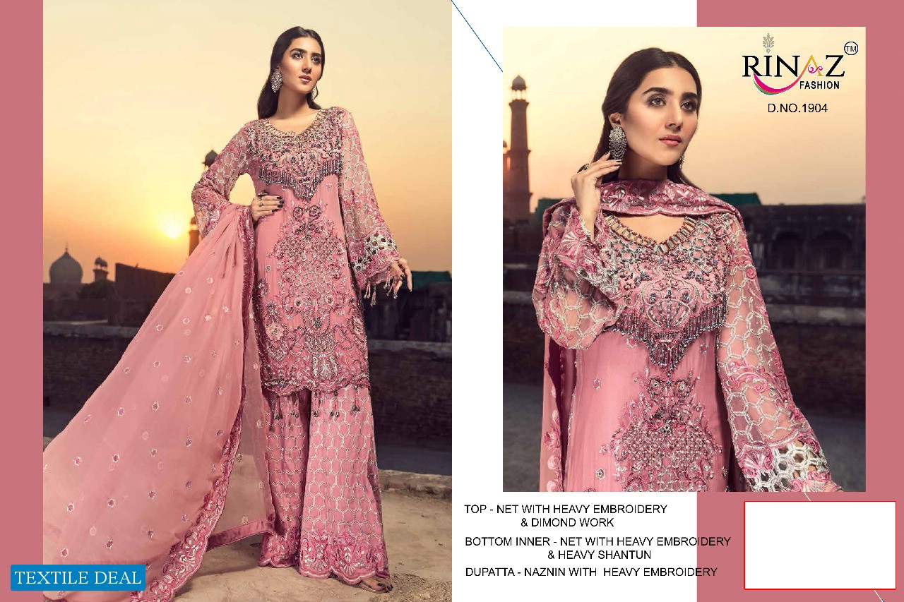 ZEBTAN VOL 2 BY RINAZ FASHION NET WITH EMBROIDERY PAKISTANI SUIT COLLECTION