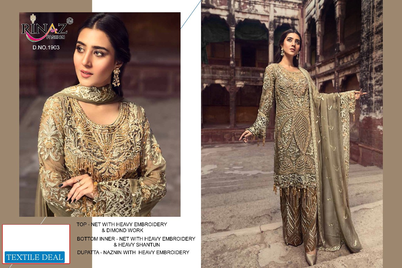 ZEBTAN VOL 2 BY RINAZ FASHION NET WITH EMBROIDERY PAKISTANI SUIT COLLECTION