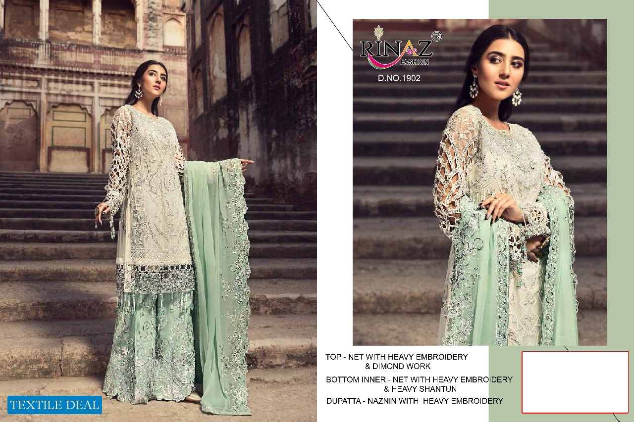 ZEBTAN VOL 2 BY RINAZ FASHION NET WITH EMBROIDERY PAKISTANI SUIT COLLECTION