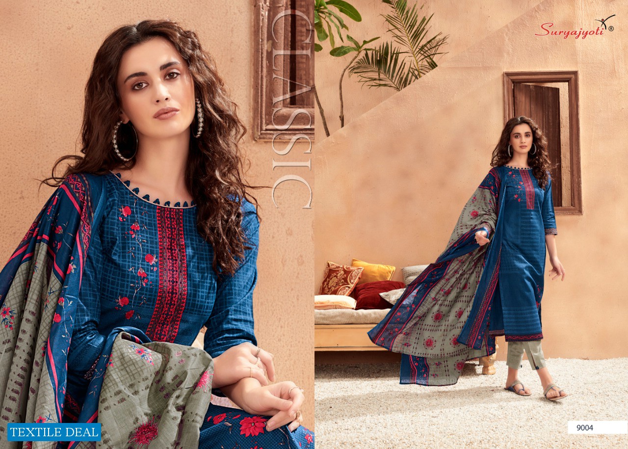 ZION COTTON VOL 9 BY SURYAJYOTI COTTON DRESS MATERIALS BUY FROM TEXTILEDEAL