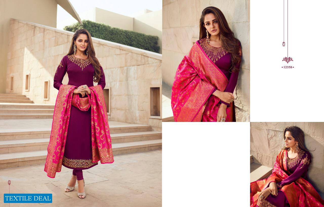 ZISA BANARASI VOL 10 BY MEERA SATIN GEORGETTE EMBROIDERY SALWAR KAMEEZ