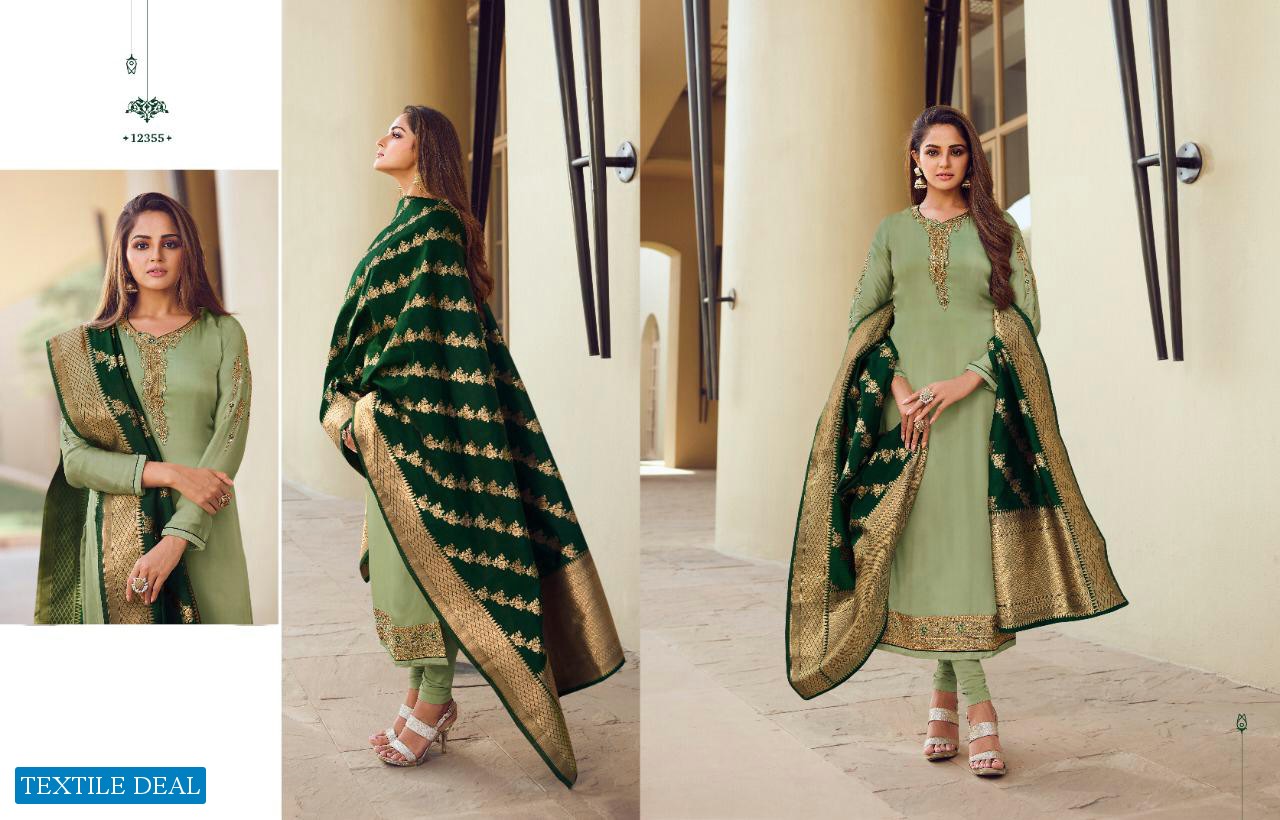 ZISA BANARASI VOL 10 BY MEERA SATIN GEORGETTE EMBROIDERY SALWAR KAMEEZ