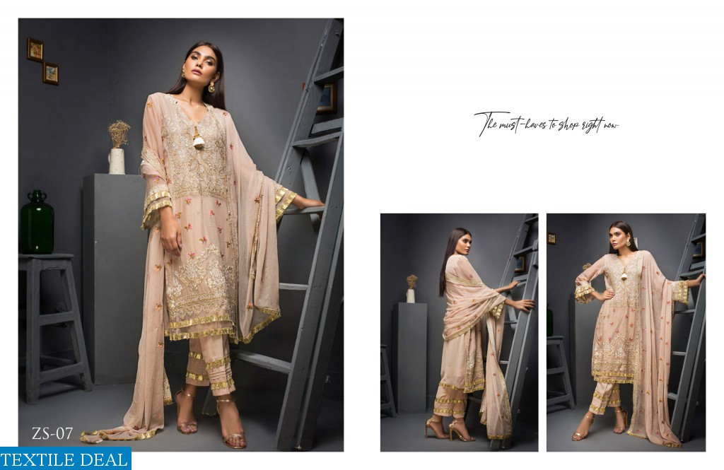 ZS Kalyan Chiffon embroidered Collection Wholesale Pakistani Dresses