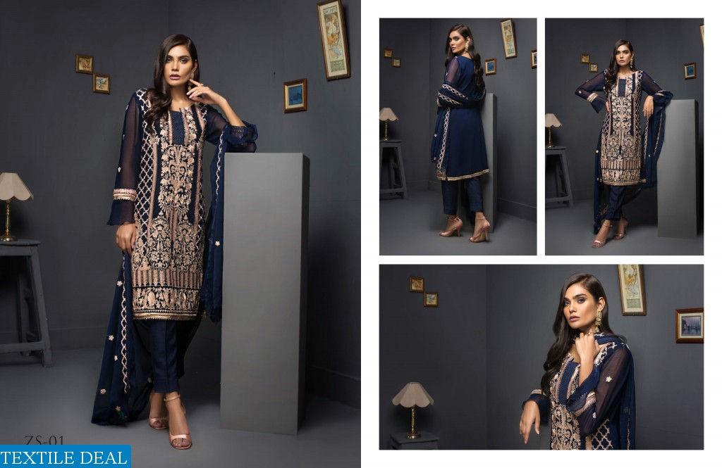 ZS Kalyan Chiffon embroidered Collection Wholesale Pakistani Dresses