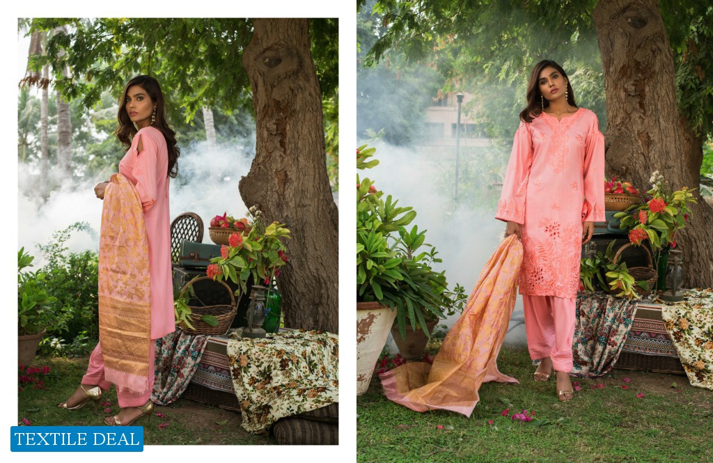ZS Linen Embroidered Branded Pakistani Salwar Suits
