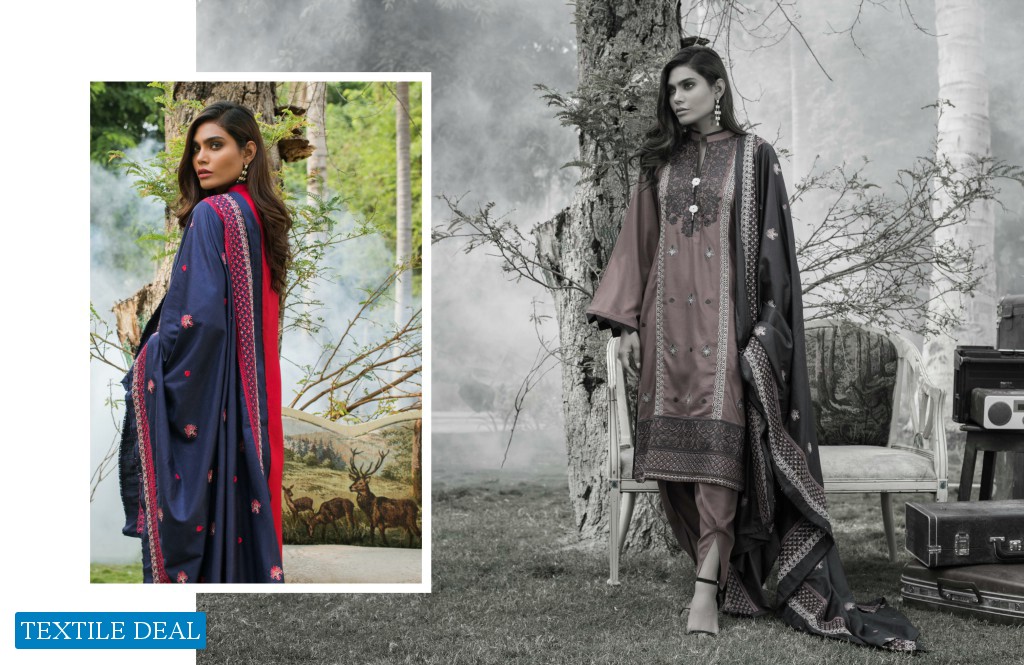 ZS Linen Embroidered Branded Pakistani Salwar Suits