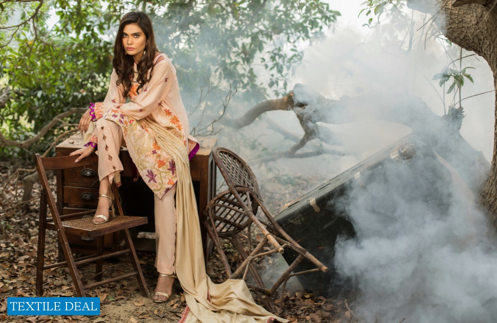 ZS Linen Embroidered Branded Pakistani Salwar Suits