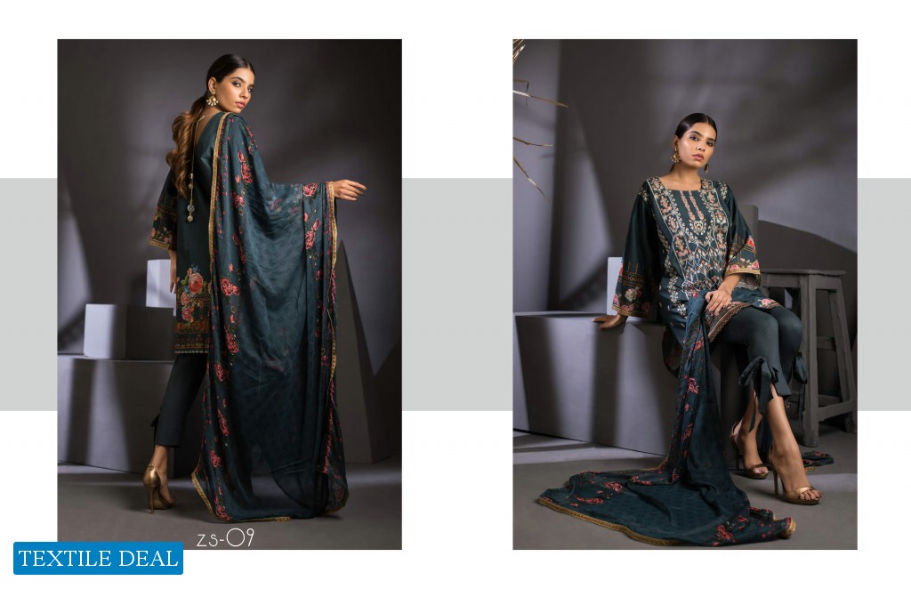 ZS Malkah Designer Collection Wholesale Pakistani Embroidered Collection