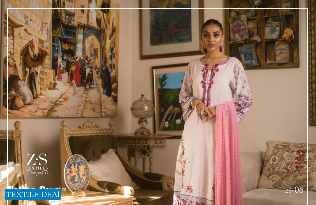 ZS Malkah Mid Summer Wholesale Shopping original Pakistani Dress