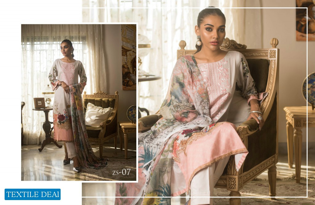 ZS Malkah Mid Summer Wholesale Shopping original Pakistani Dress