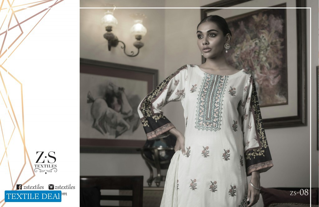 ZS Malkah Mid Summer Wholesale Shopping original Pakistani Dress