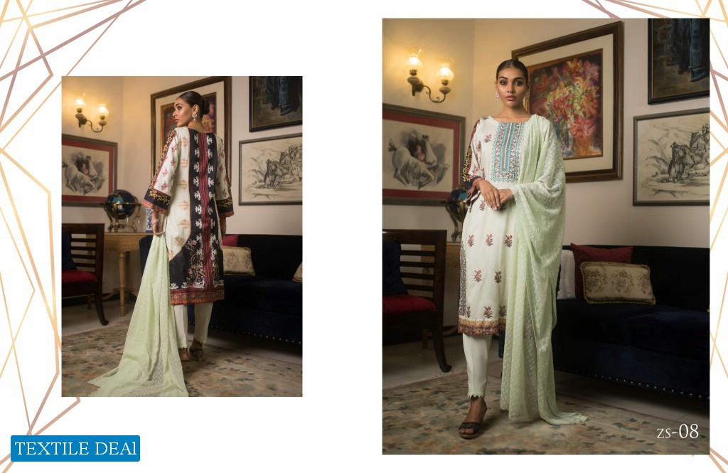 ZS Malkah Mid Summer Wholesale Shopping original Pakistani Dress