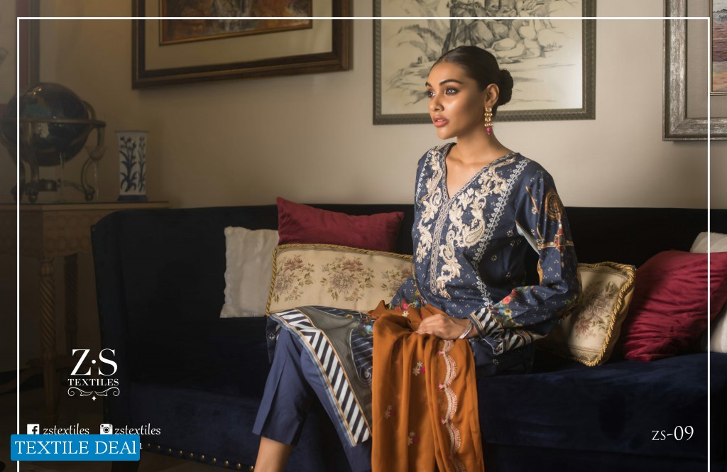 ZS Malkah Mid Summer Wholesale Shopping original Pakistani Dress