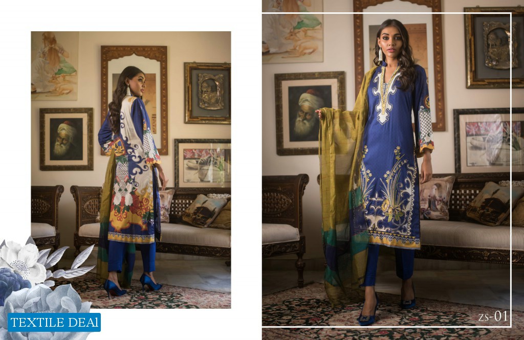 ZS Malkah Mid Summer Wholesale Shopping original Pakistani Dress